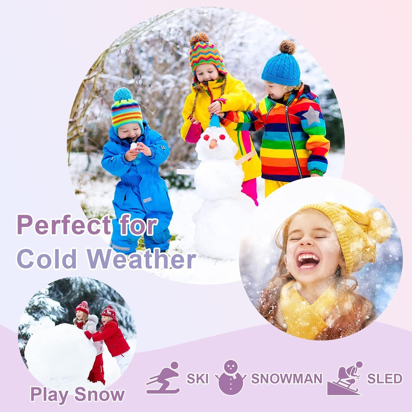 Fleece Kids Scarf - Warm Winter & Autumn Neck Warmer for Boys & Girls 1-6Y
