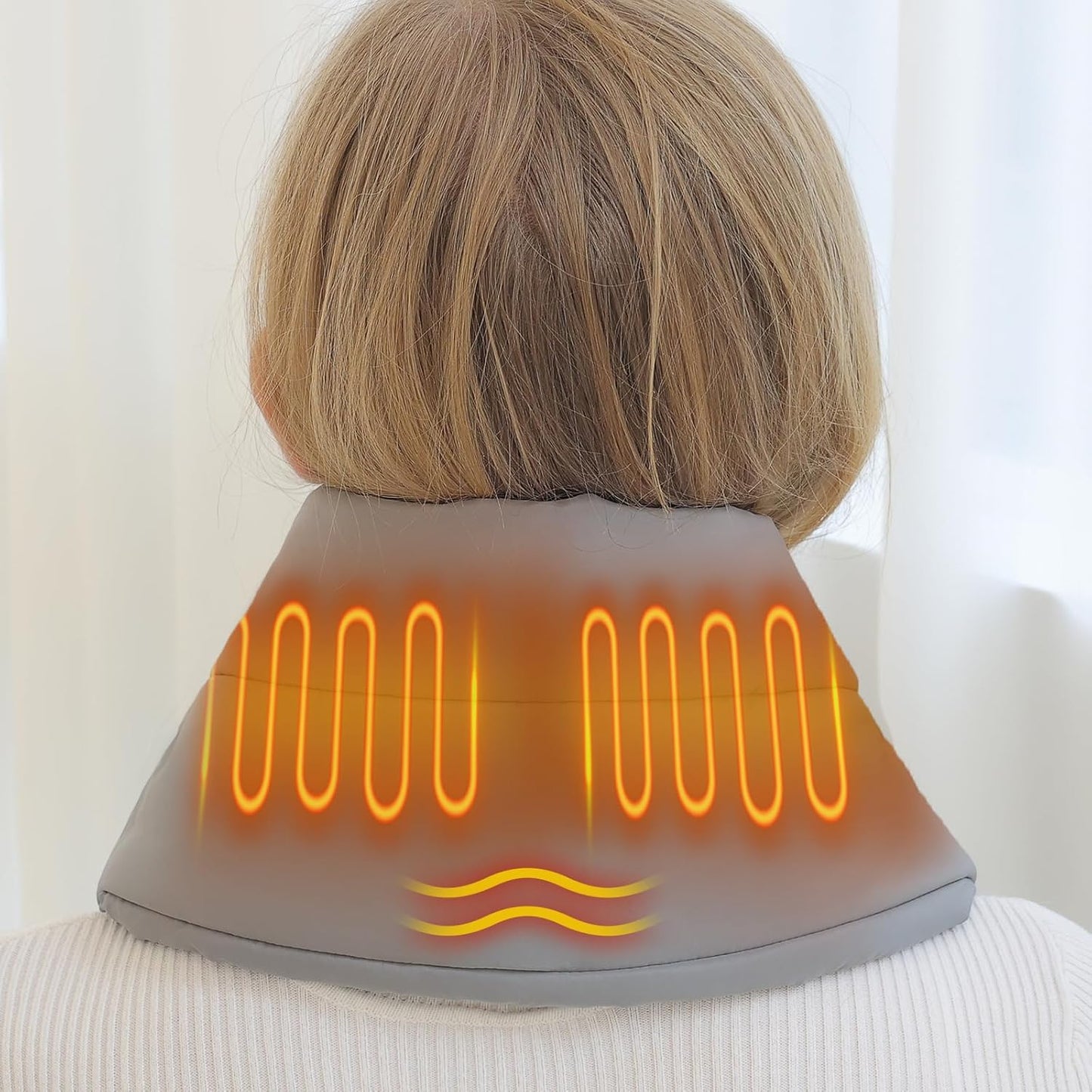 Neck Heating Pad-Three Temp Setings-Usb Powered by Power Bank,Heated Scarf for Women/Men(Without Power Bank)