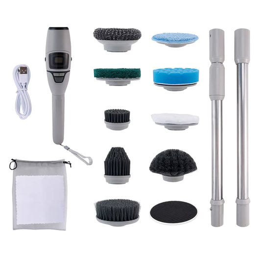 Electric Cleaning Brush 10In1 Multifunctional Wireless Spin Cleaning Brush for Bathroom Toilet Household Rotating Cleaning Brush
