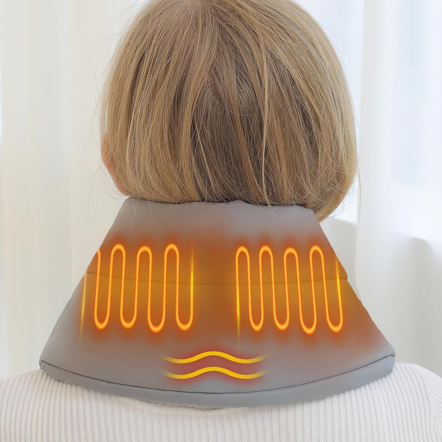 Neck Heating Pad-Three Temp Setings-Usb Powered by Power Bank,Heated Scarf for Women/Men(Without Power Bank)